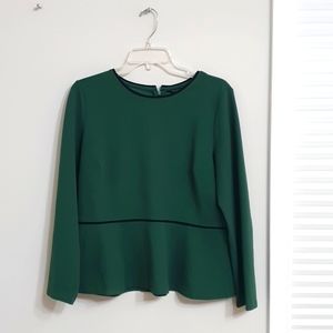 Ann Taylor Fit and Flare Green Blouse